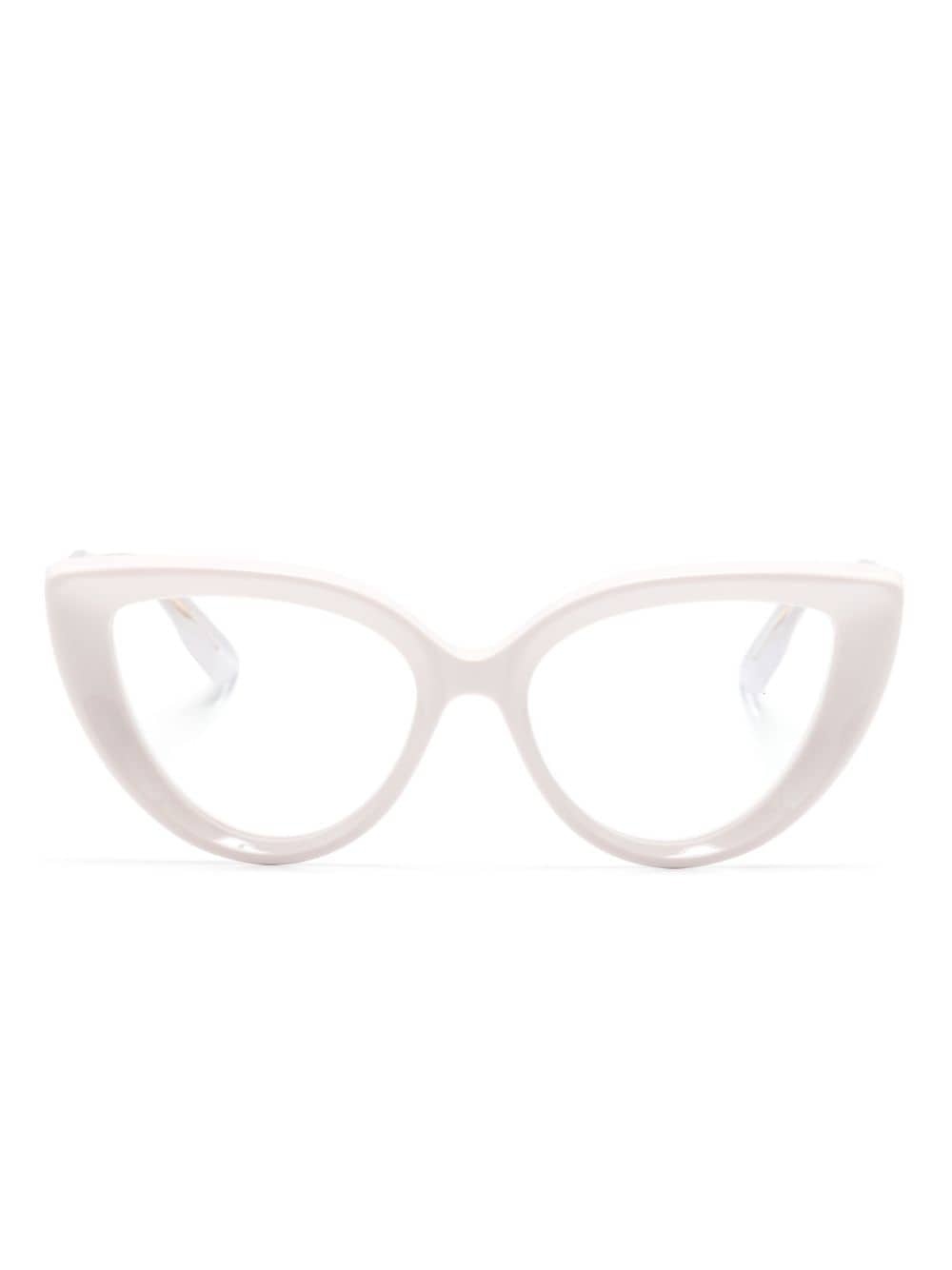 logo-debossed cat-eye glasses - 1