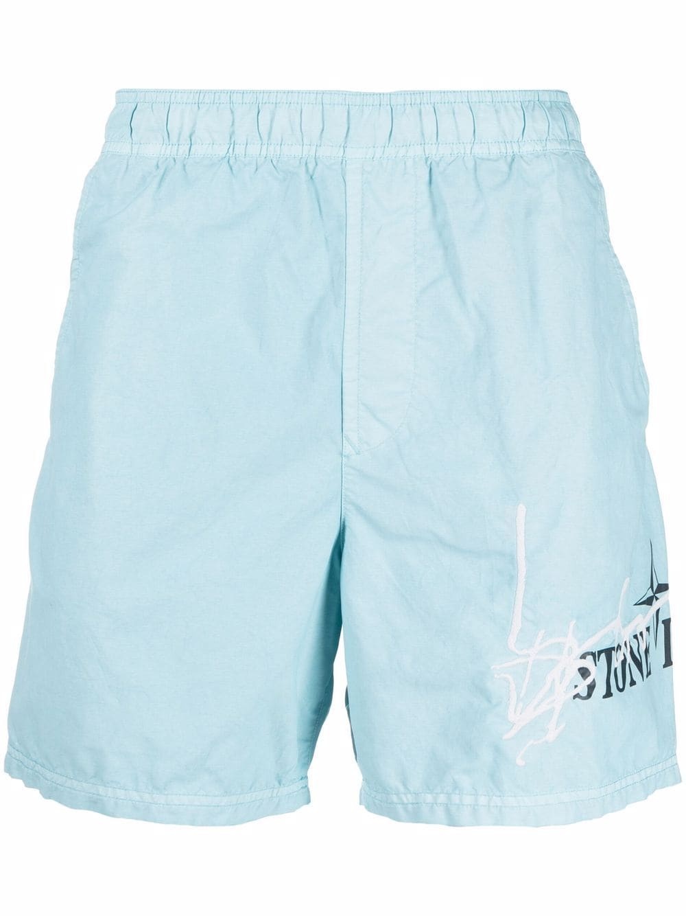 logo-print swim shorts - 1