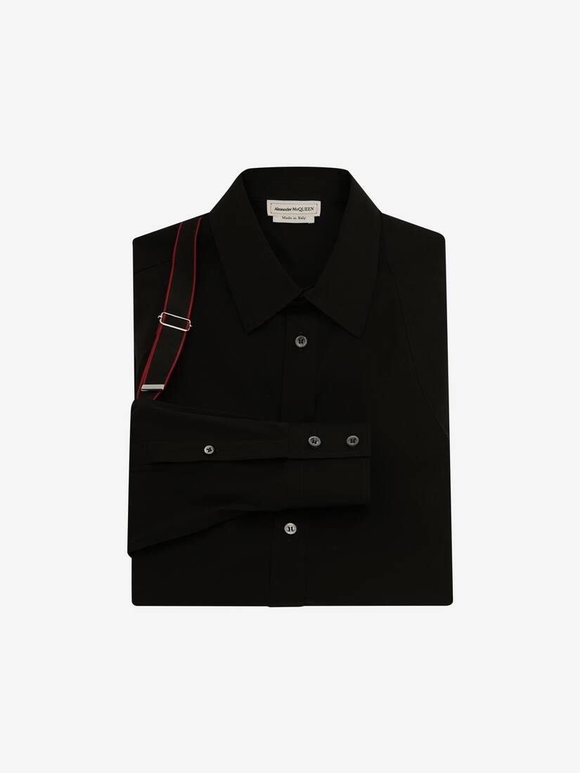 Men's Alexander McQueen Signature Harness Shirt in Black - 3