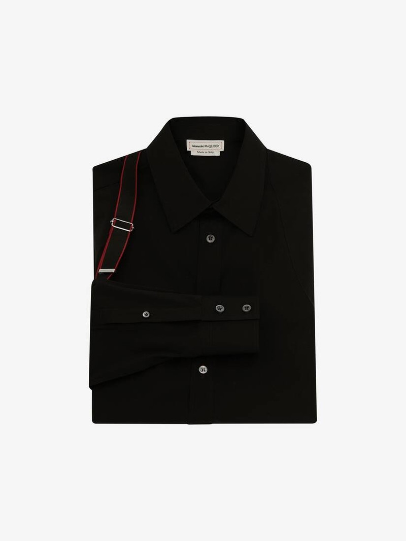 Men's Alexander McQueen Signature Harness Shirt in Black 3