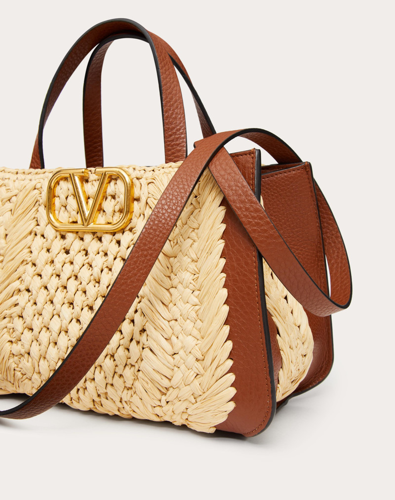VLOGO 시그니처 RAFFIA SMALL HANDBAG 8