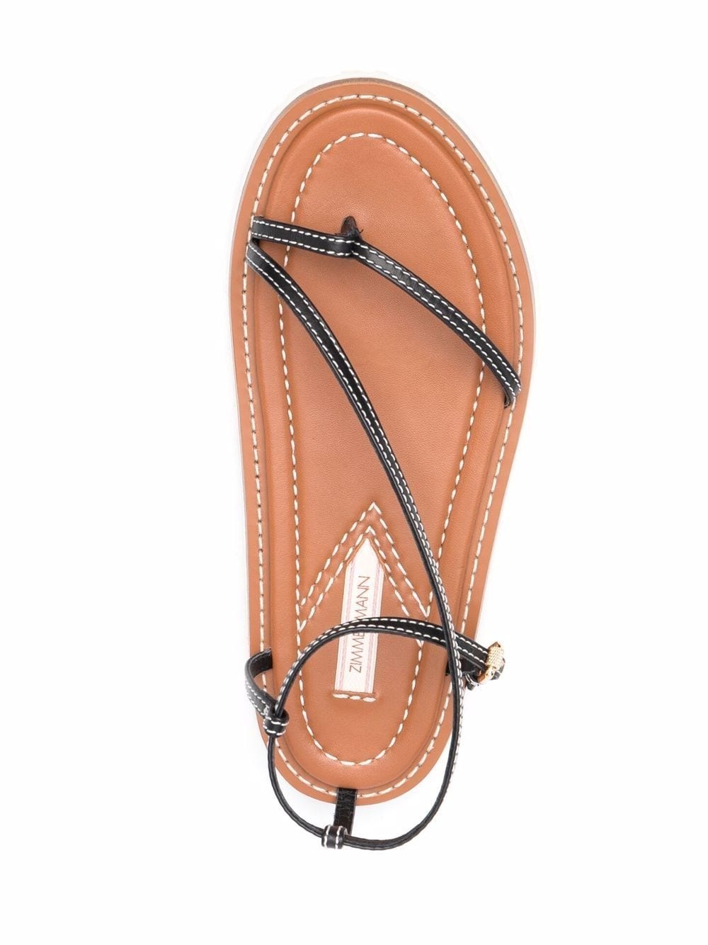 skinny strap flat sandals - 4