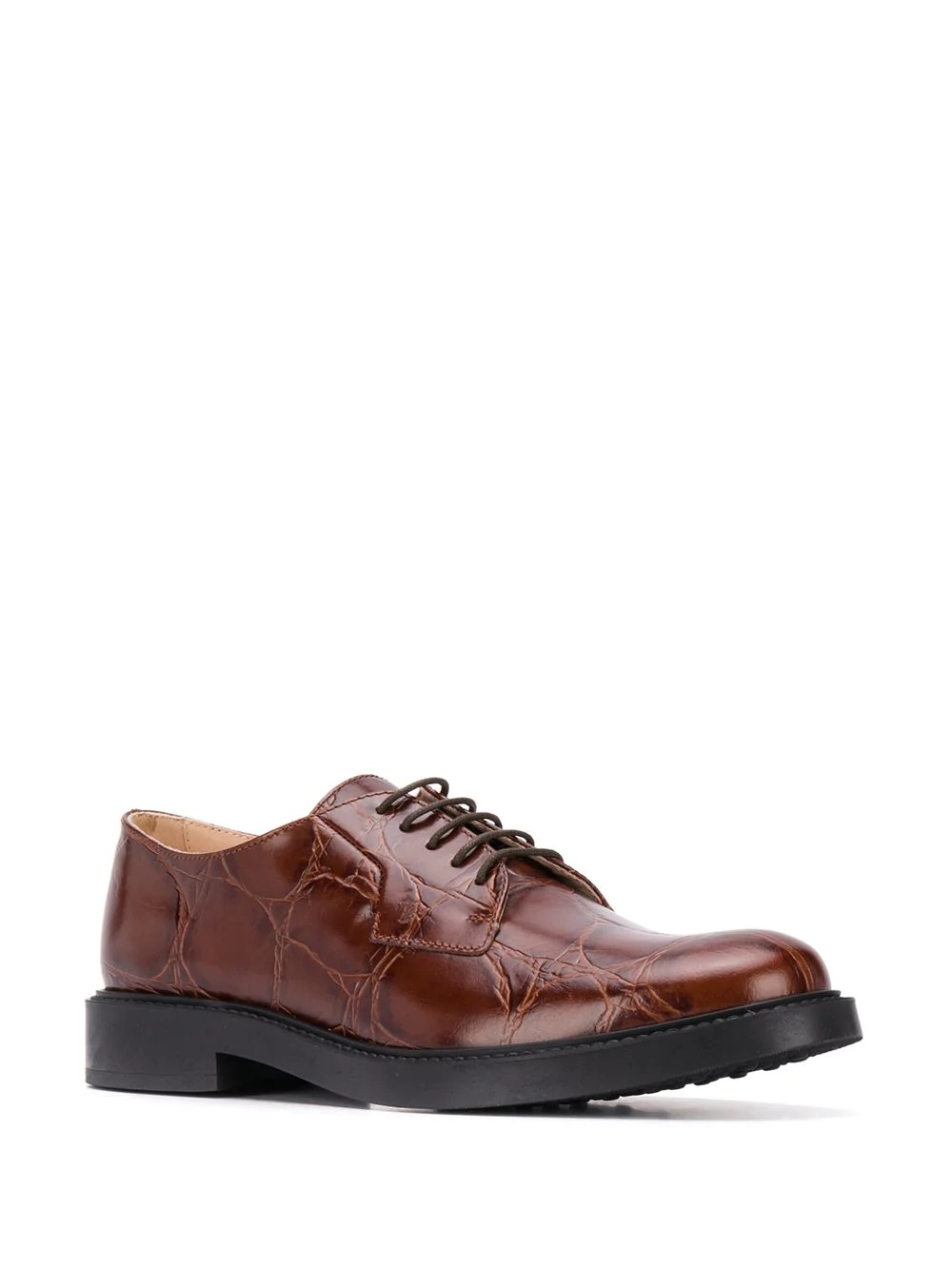 crocodile-effect oxford shoes - 2