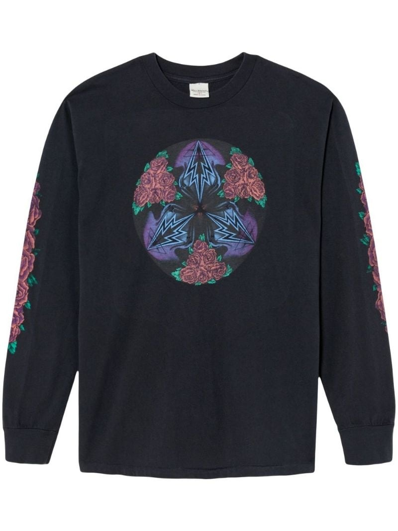 cosmic rose-print sweatshirt - 1