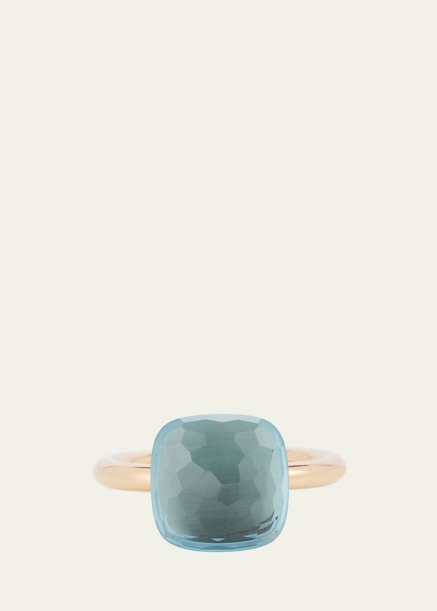 Nudo Solitaire Ring with Sky Blue Topaz - 1