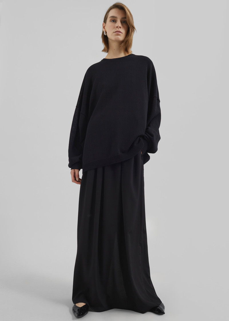 Sibena Silk Maxi Skirt - Black 9