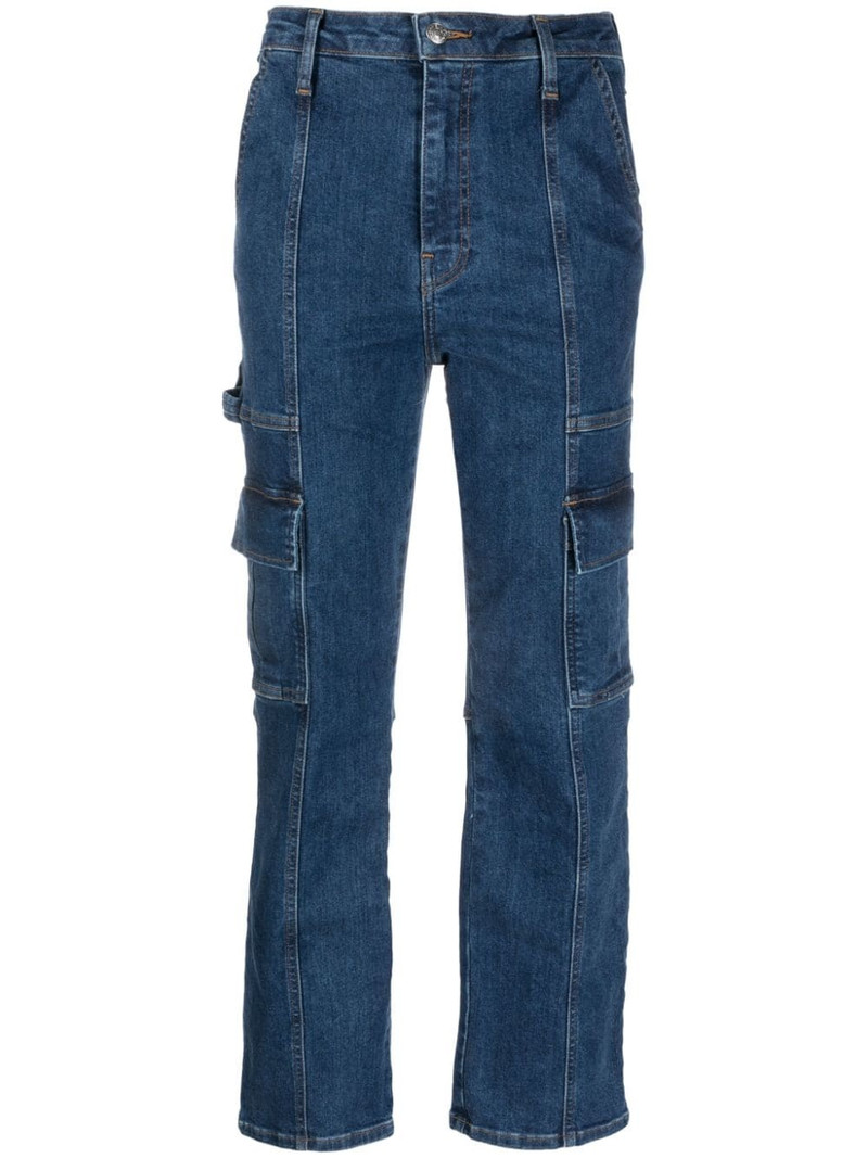 high-rise cropped-leg jeans 1