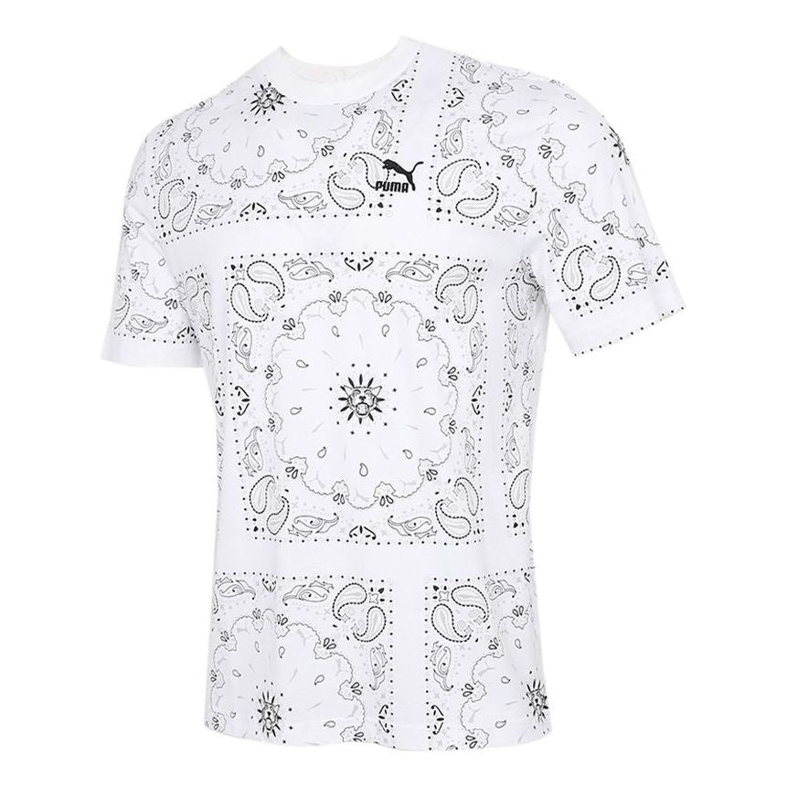 PUMA OB All Over Print T-Shirt 'White' 532652-02 - 1