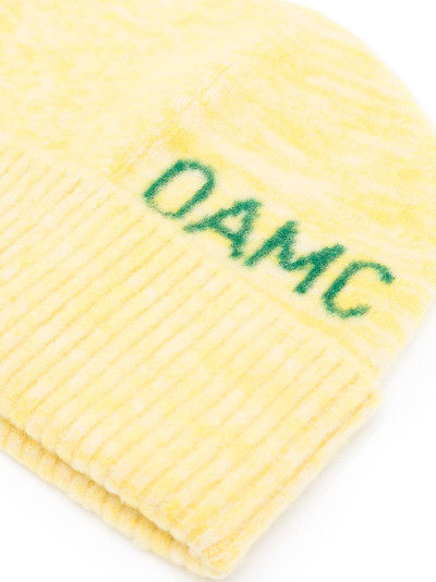 OAMC intarsia-knit logo beanie outlook