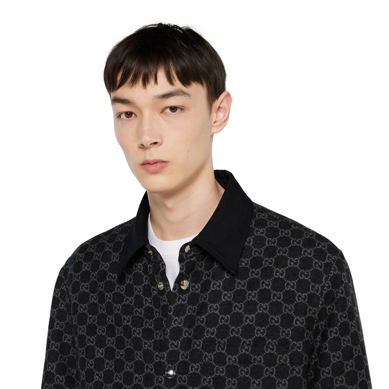 Brushed GG flannel jacket 5
