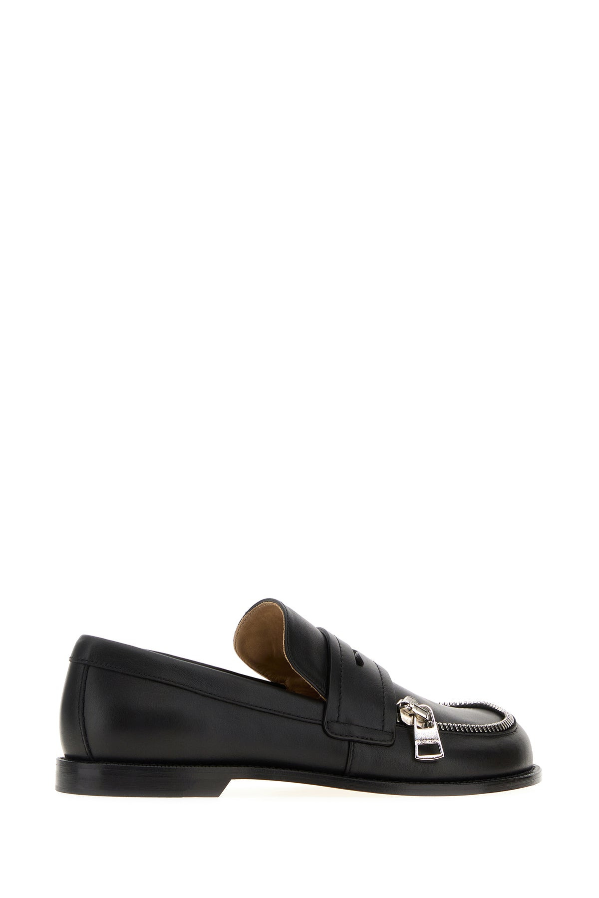 Black leather Biker loafers - 3