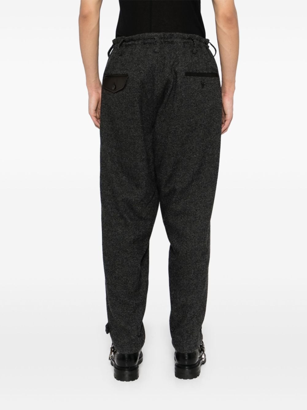 twill tapered trousers - 4