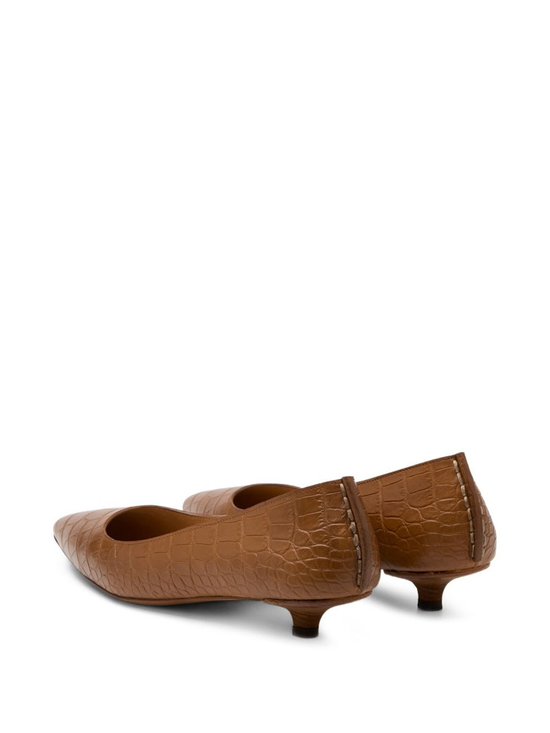 Spino point-toe crocodile-effect pumps 3