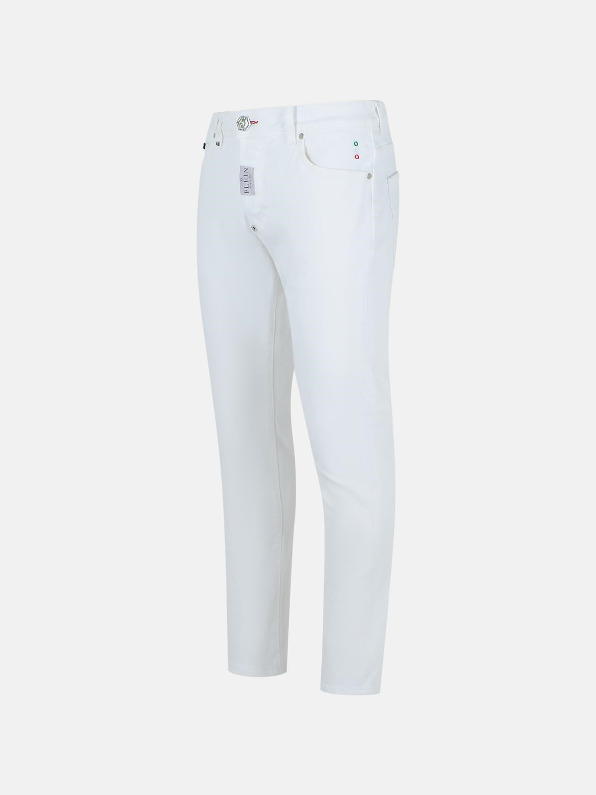 'SKINNY' WHITE COTTON JEANS - 2