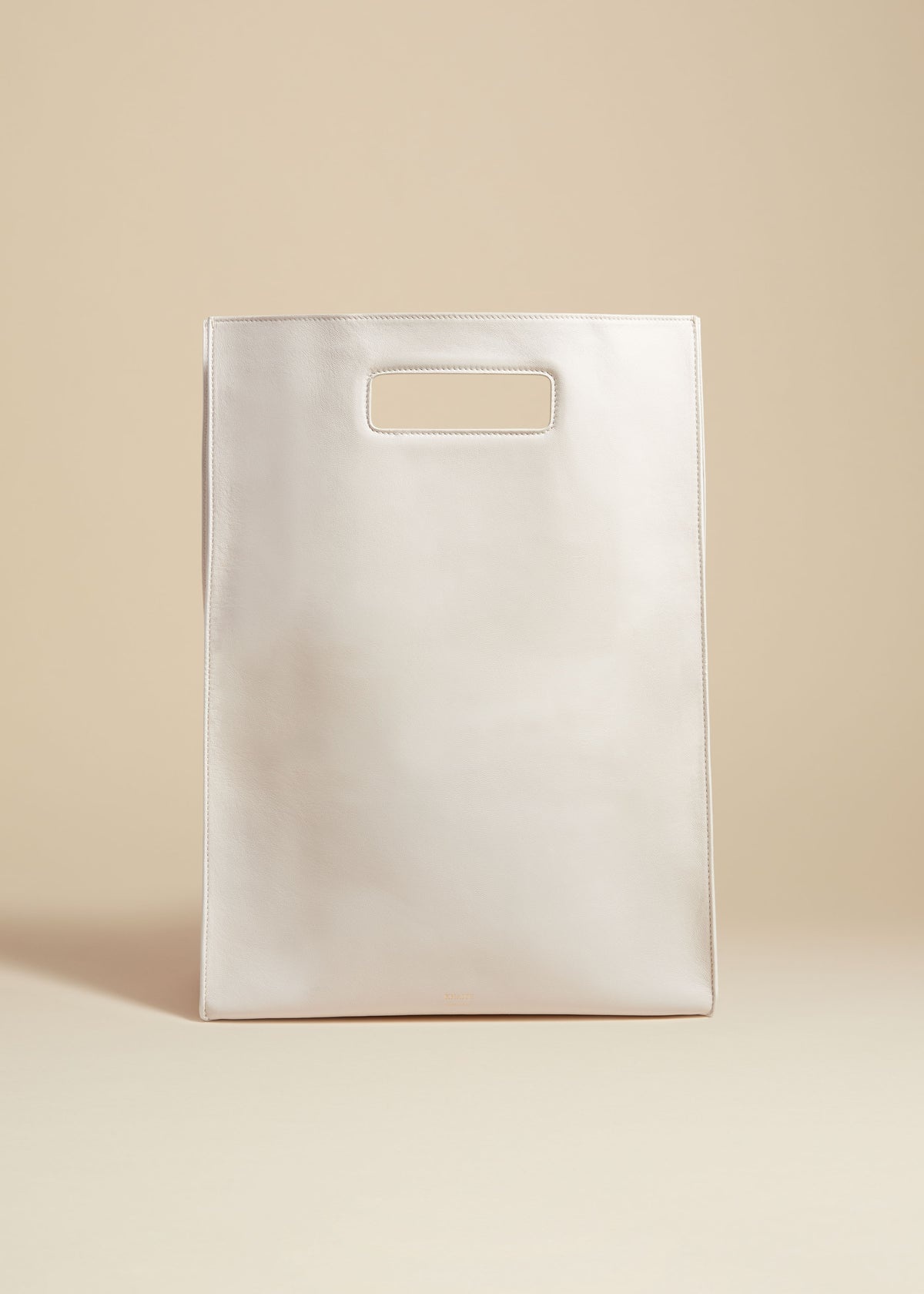 The Hudson Tote in Off-White Leather - 1