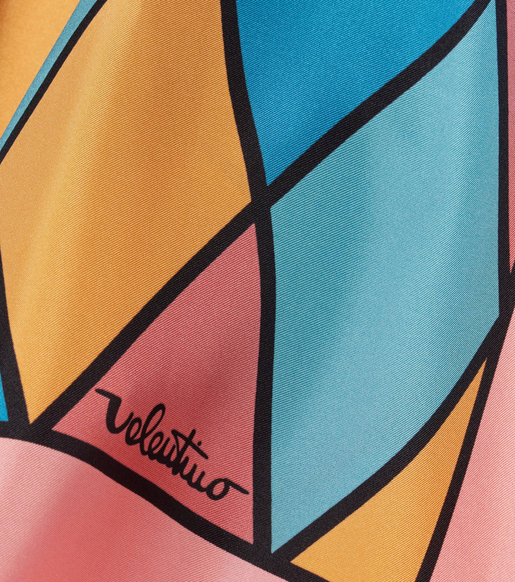 Rhombelle checked silk scarf - 4