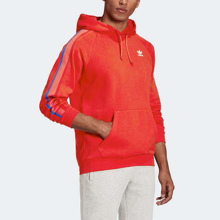 adidas originals 3Dtf 3 Stp Hood logo Printing raglan sleeve hooded Sports Pink Red Fluorescence GE6 - 4