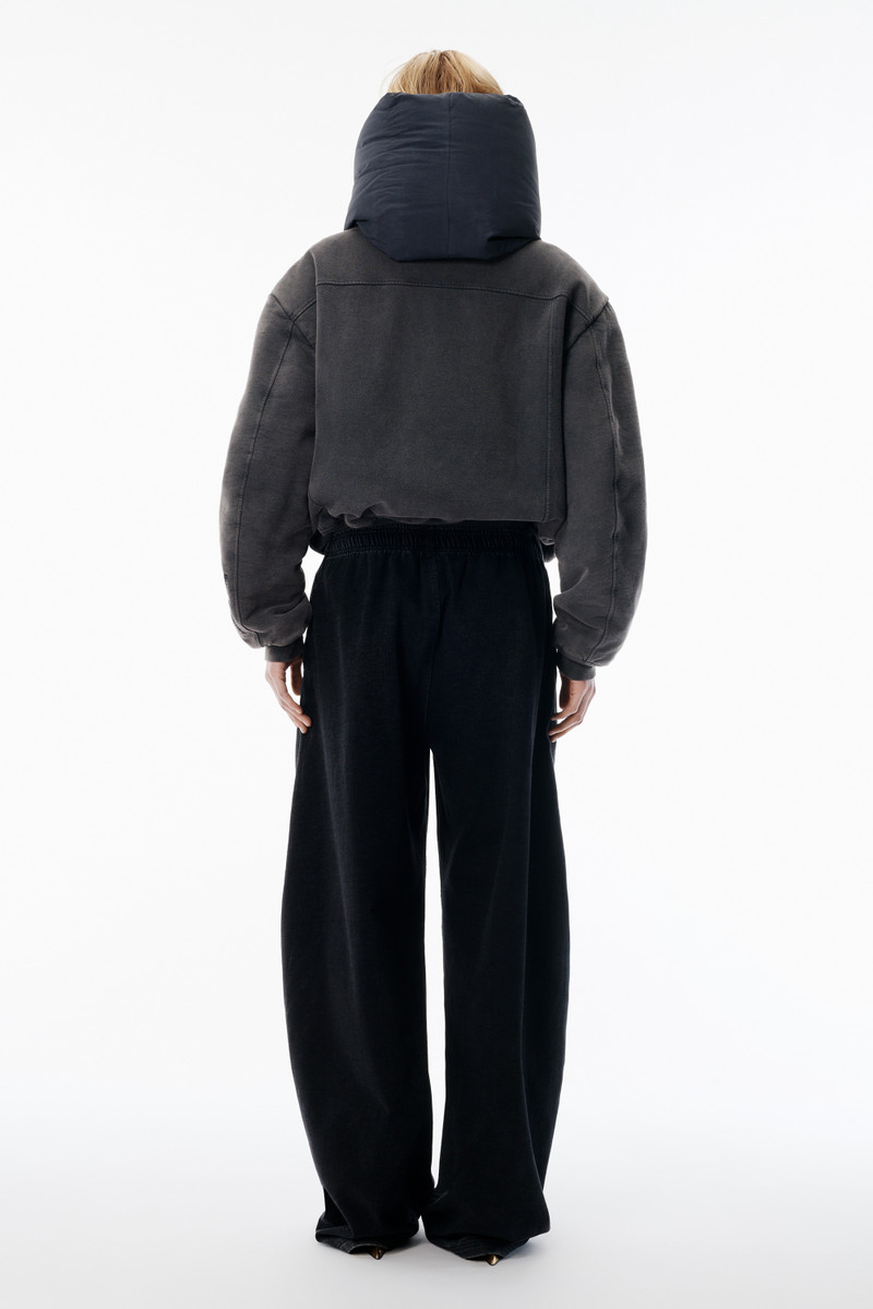 Black Brushed Denim Sweatpant 4
