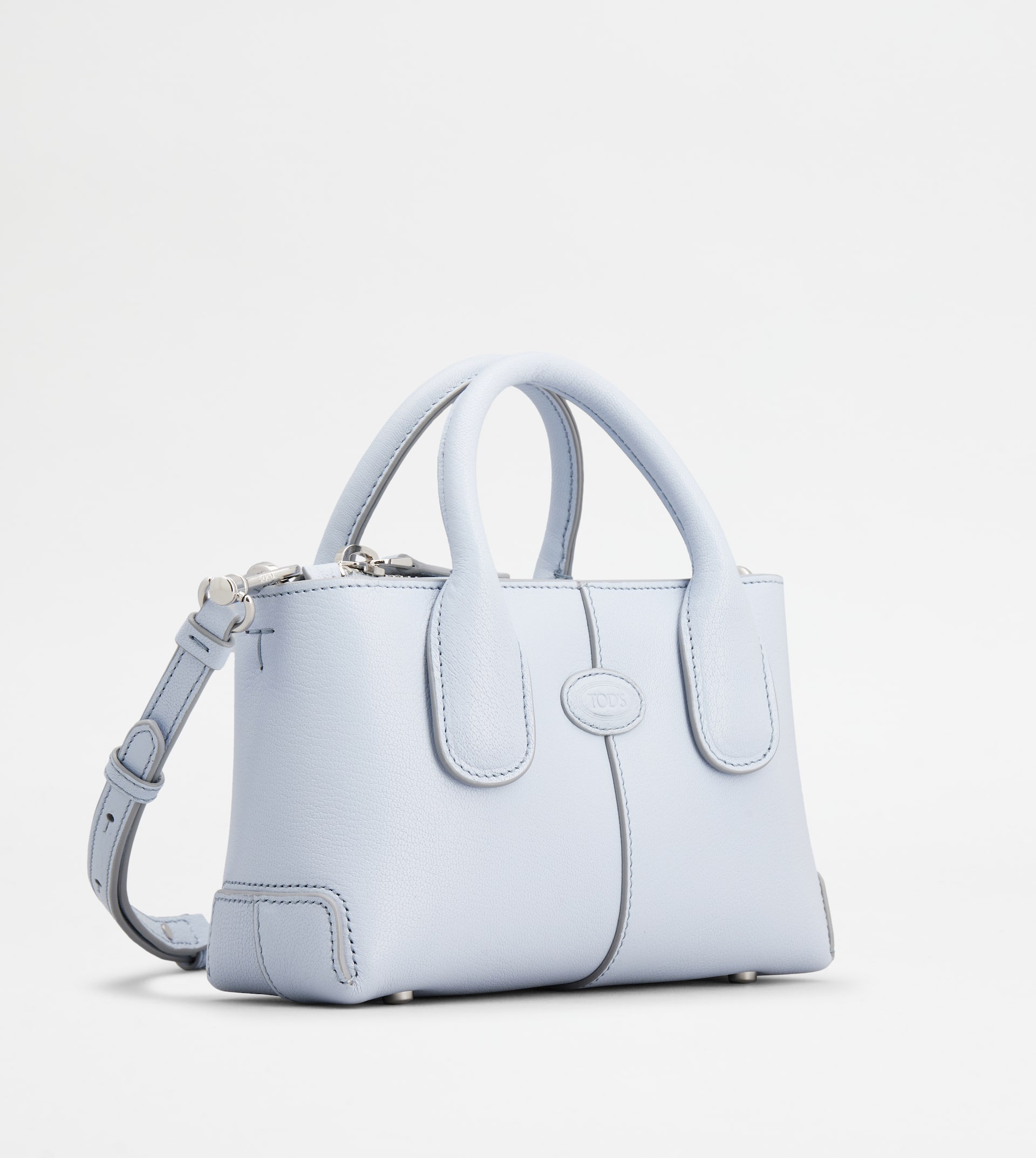 TOD'S DI BAG IN LEATHER MINI - LIGHT BLUE - 5