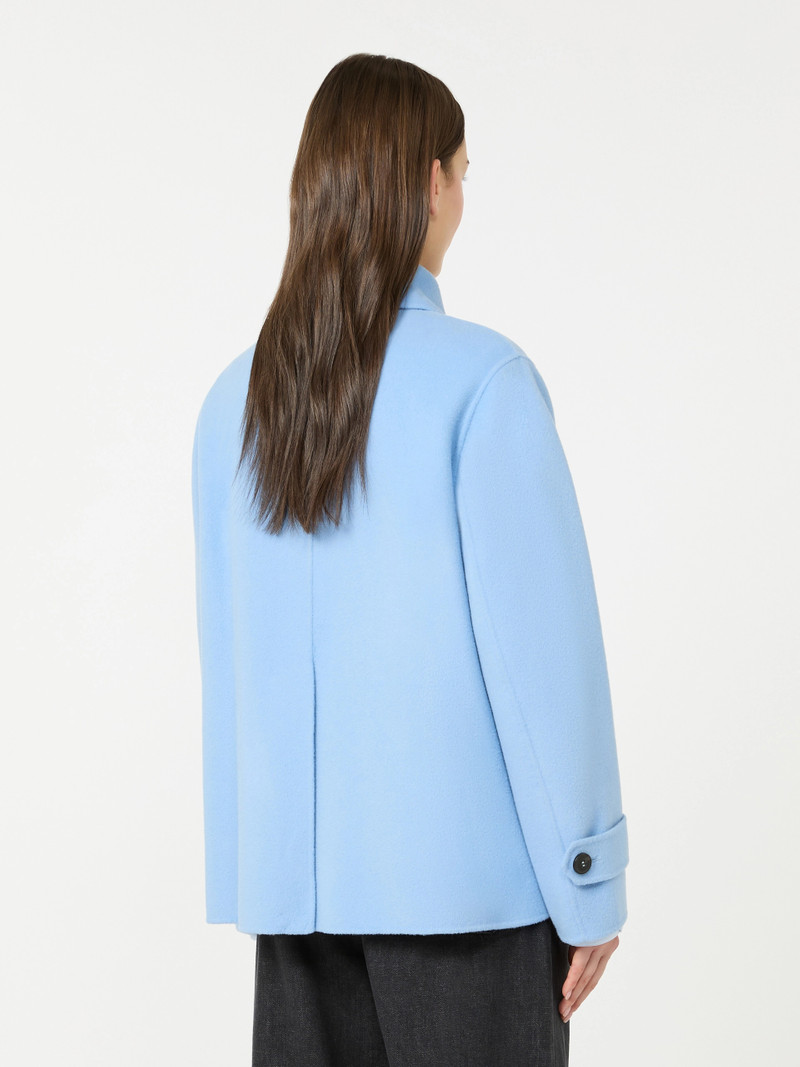 FANTINO Double-breasted wool-blend pea coat - LIGHT BLUE 4