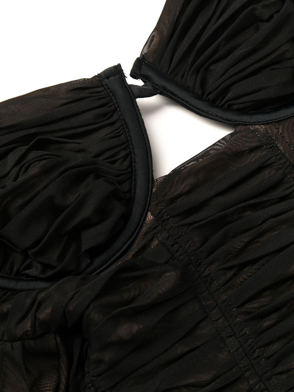 gathered mesh swimsuit - 3