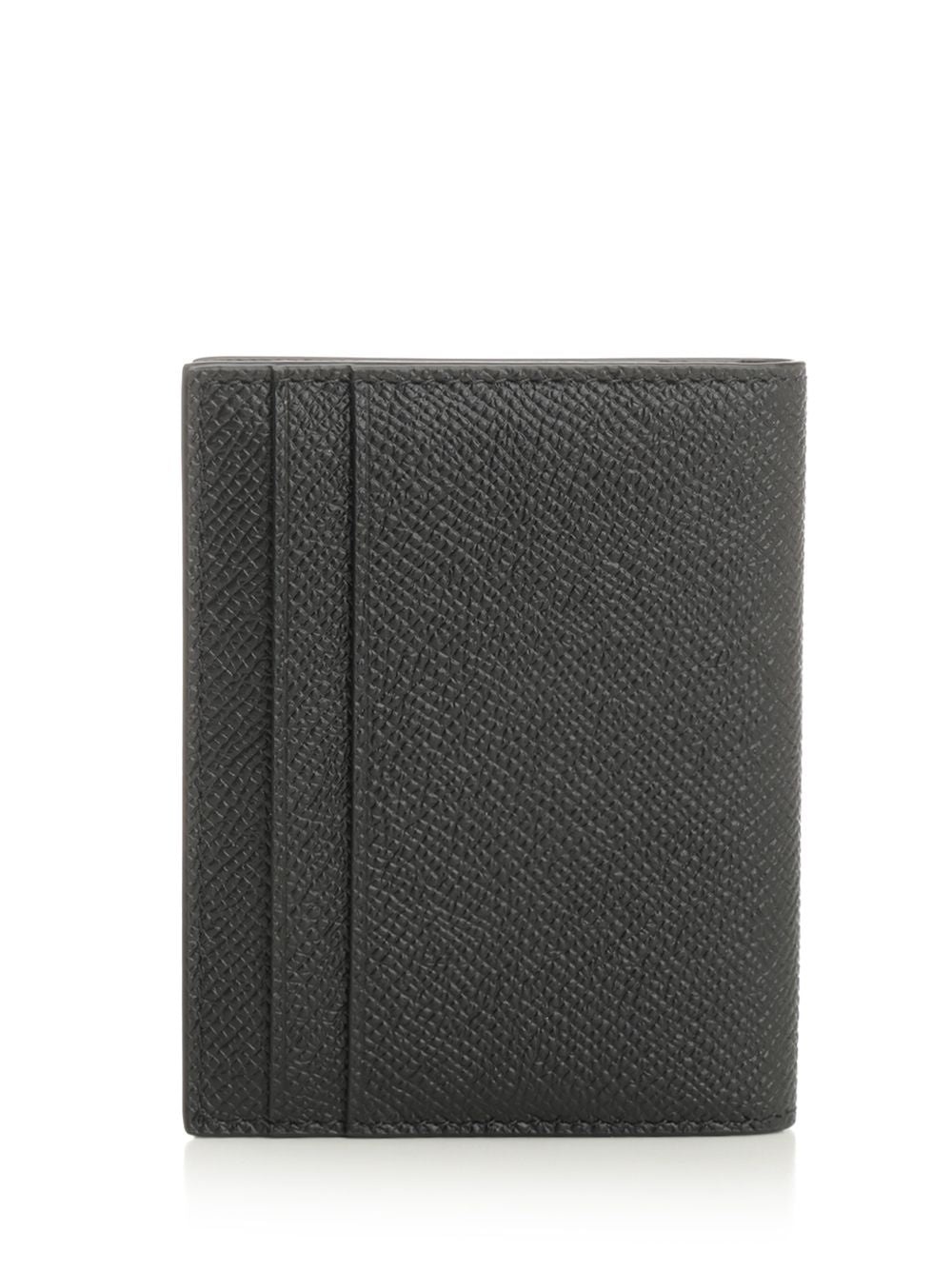 Micro Gancio Flap Card Holder Wallets Black - 3