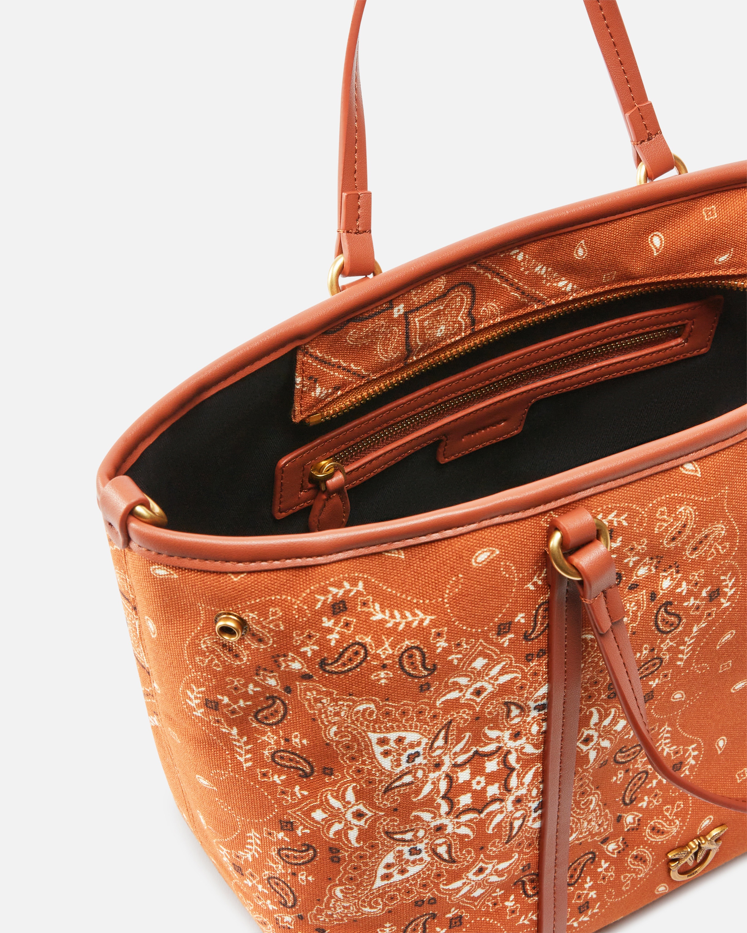 MEDIUM BANDANA PRINT SHOPPER BAG WITH SHOULDER STRAP - 4