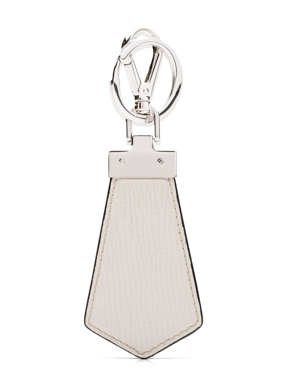 St James logo-debossed leather keyring - 3