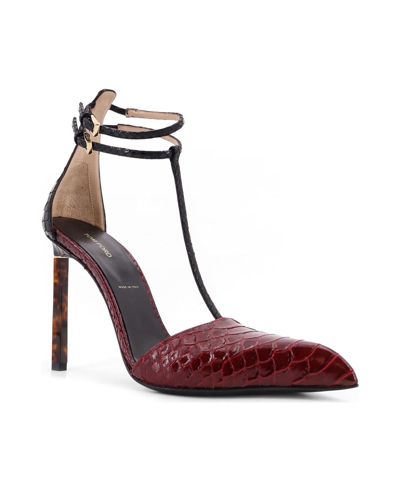 Python-effect Leather Pumps - 2