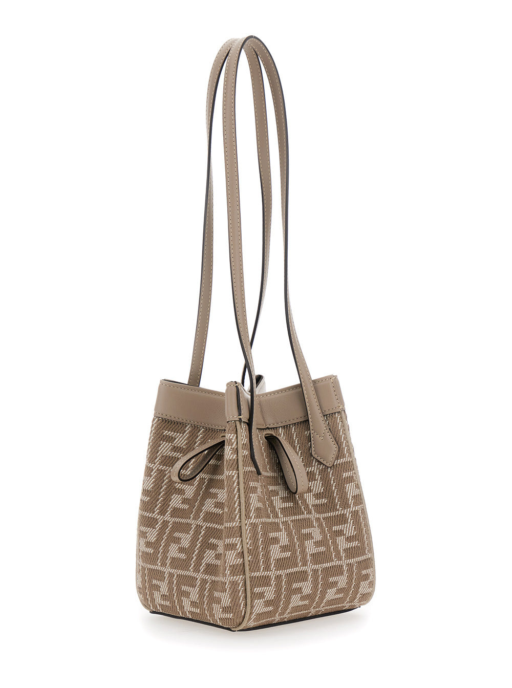 Fendi Women 'Mini Origami' Beige Crossbody Bag With All-Over Ff Logo In Cotton Blend Woman - 3