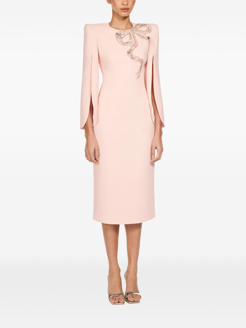 JENNY PACKHAM bow-embellished midi dress outlook