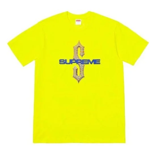 Supreme SS18 Diamonds Tee Bright Yellow Diamond Printing Short Sleeve Unisex SUP-SS18-0119 - 1