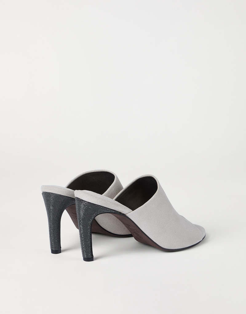 Suede heels with precious details 3