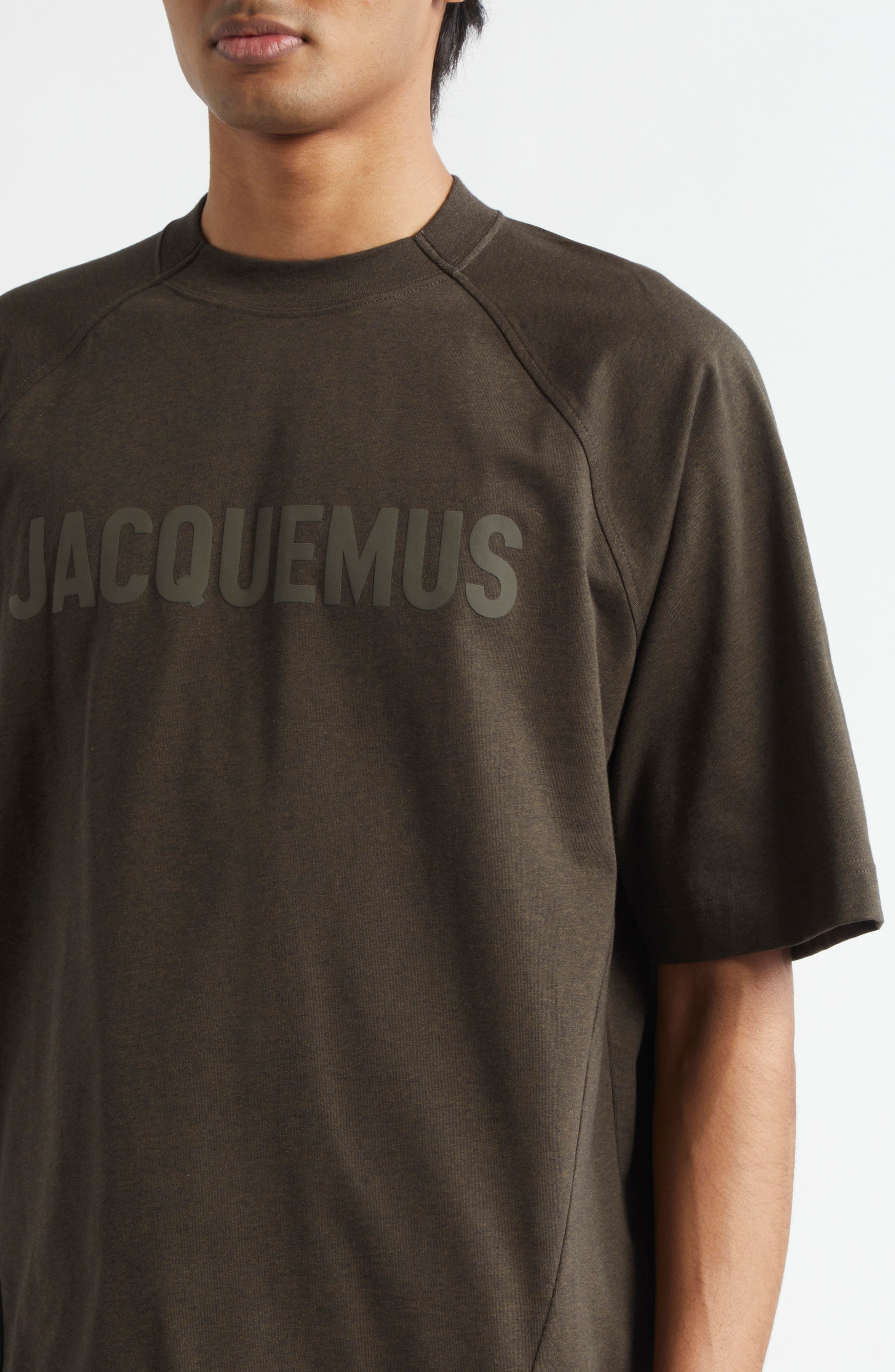 Jacquemus Le Typo Cotton Logo Graphic T-Shirt in Multi-Brown at Nordstrom - 4
