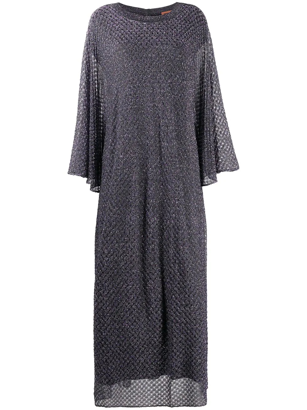 glittered-knit kaftan dress - 1