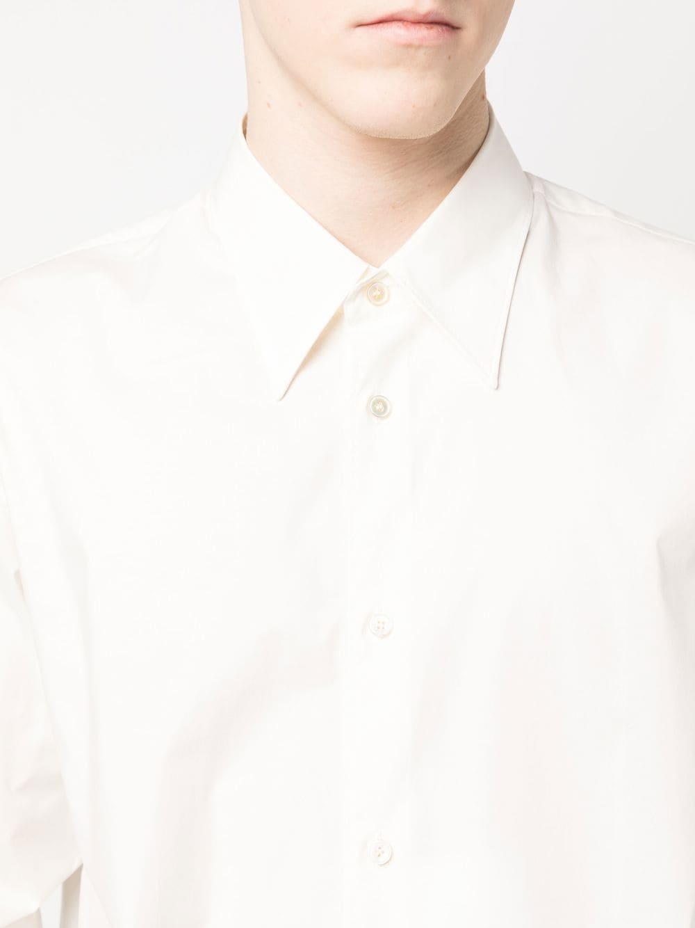 point-collar stretch-cotton shirt - 5