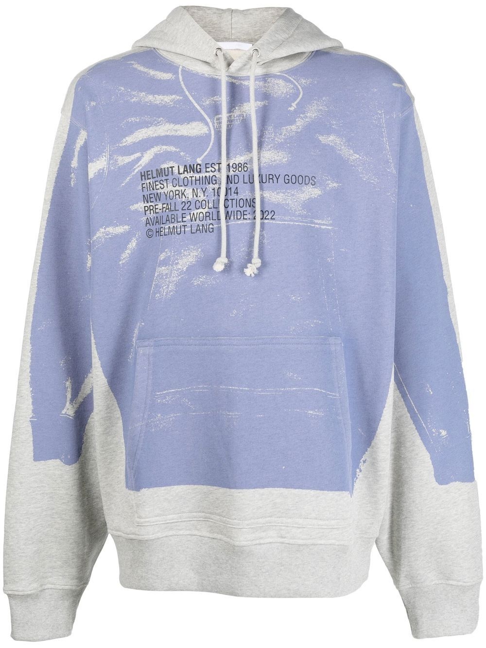 graphic-print panelled hoodie - 1