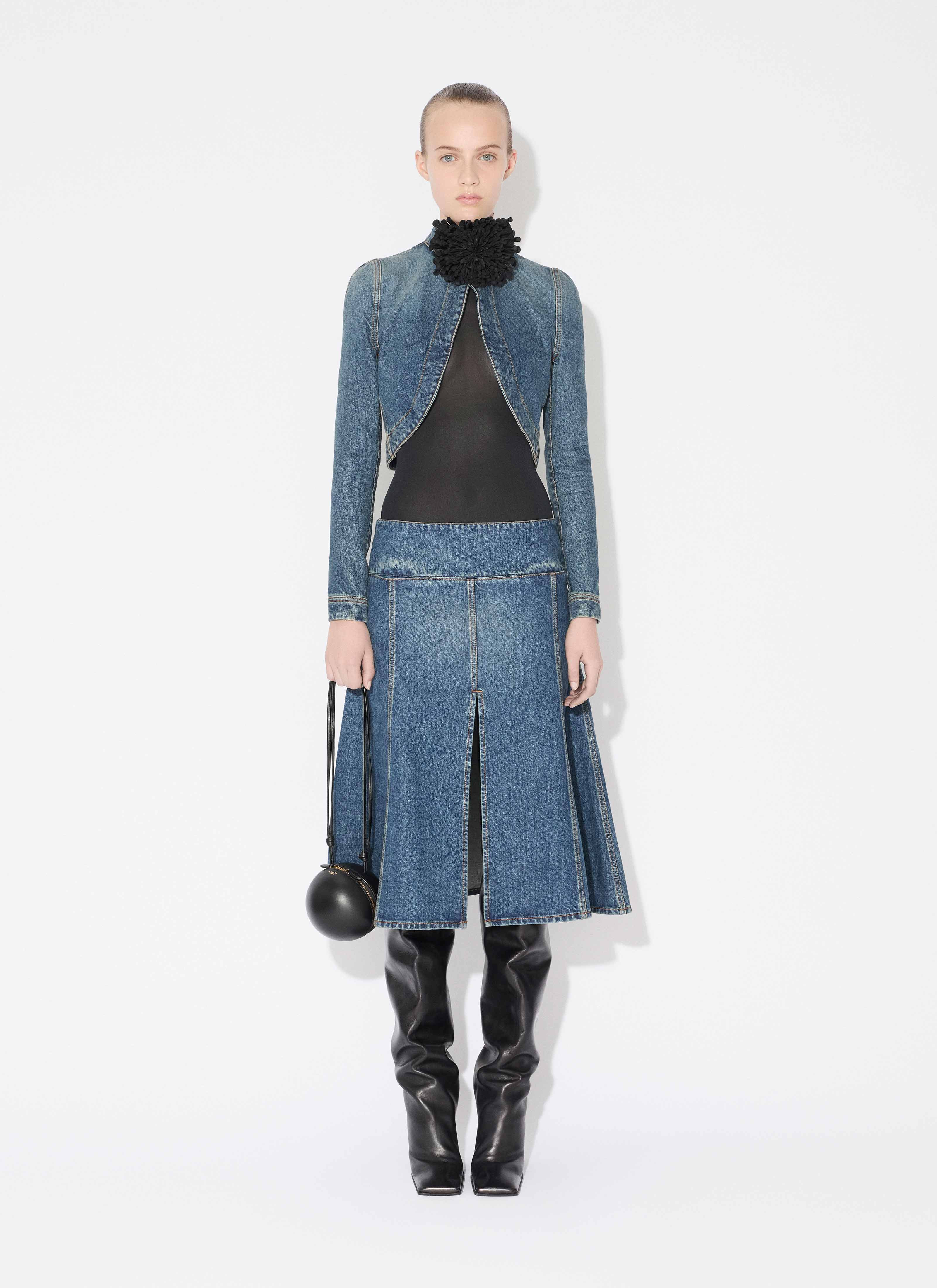 DENIM CROPPED JACKET - 2