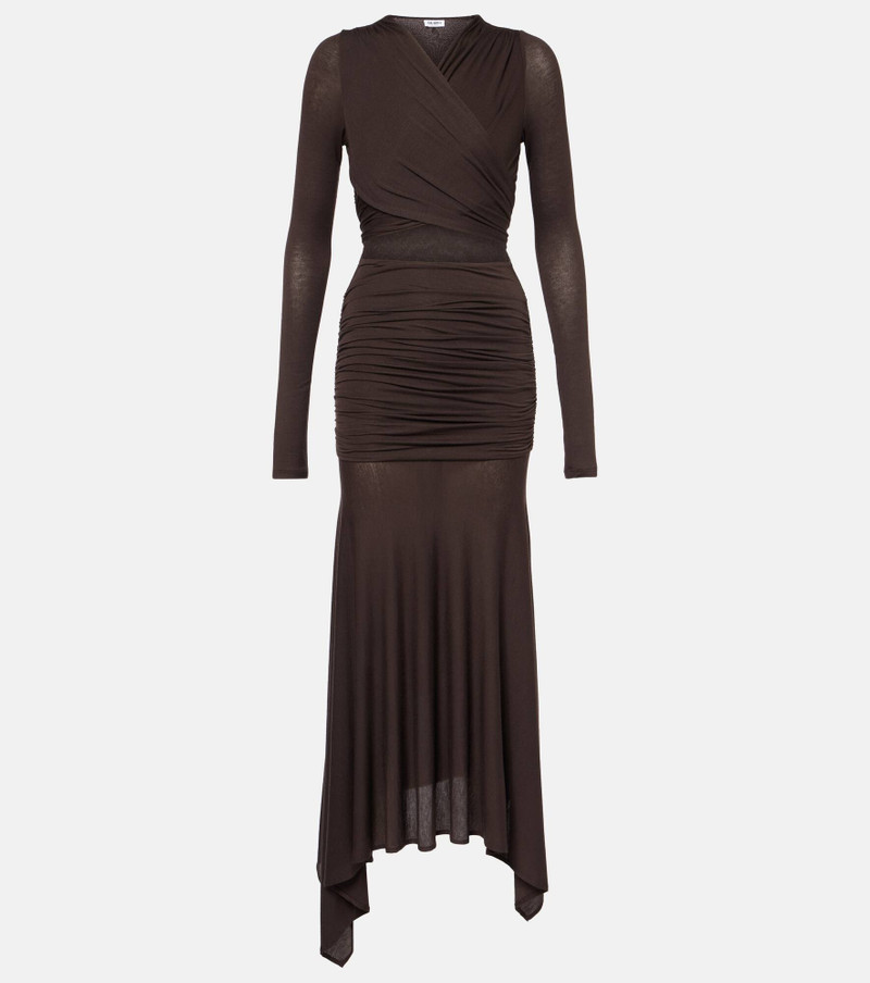 Sheer embroidered tulle midi dress - 1