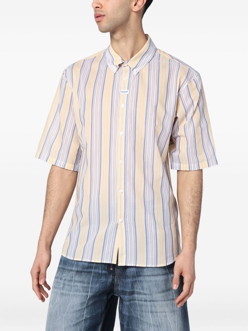 striped short-sleeve shirt - 3