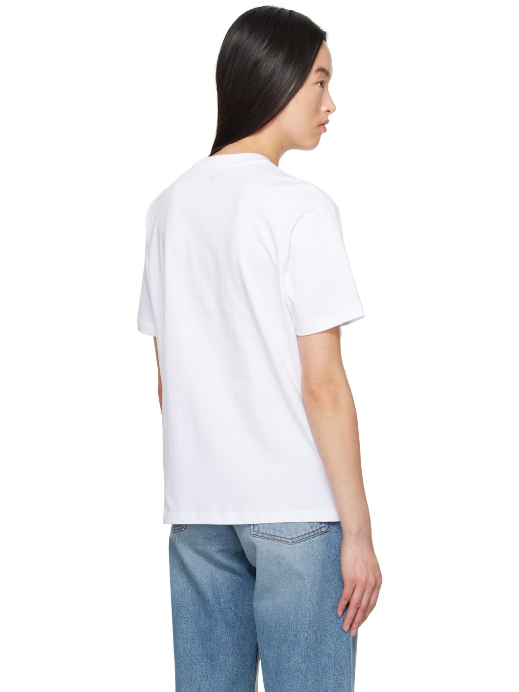 White Cotton Ami de Coeur T-shirt - 3
