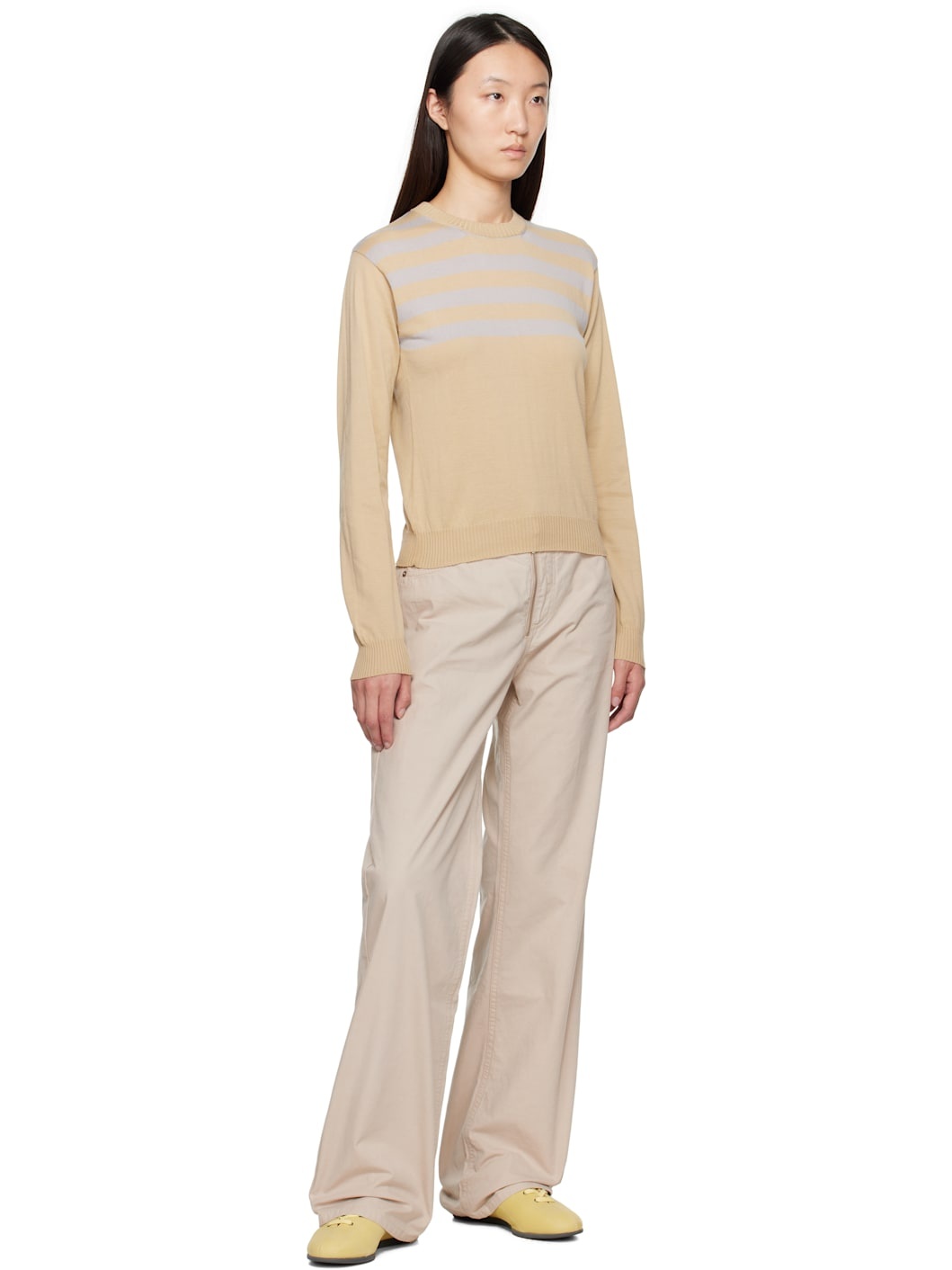 Beige & Gray Salim Sweater - 4