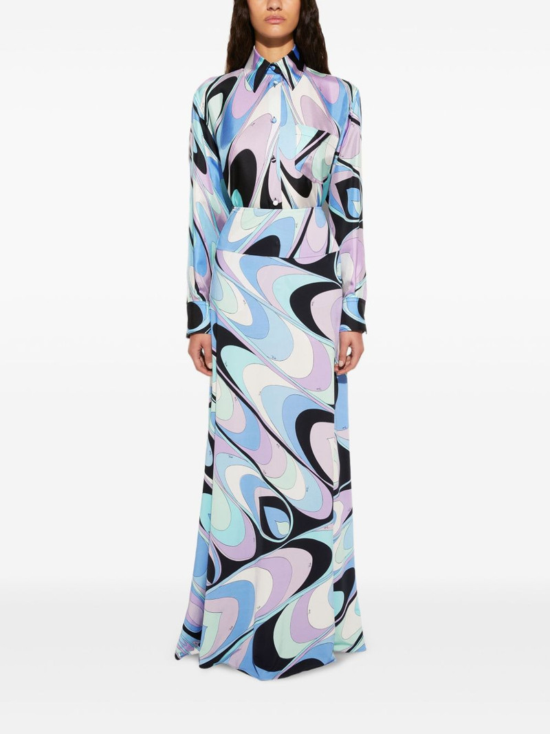 PUCCI onde-print pocket silk shirt outlook