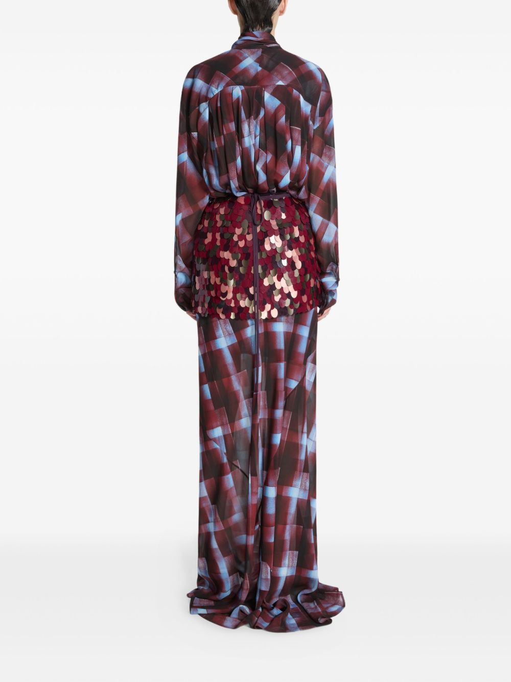 sequin-embellished wrap skirt - 4