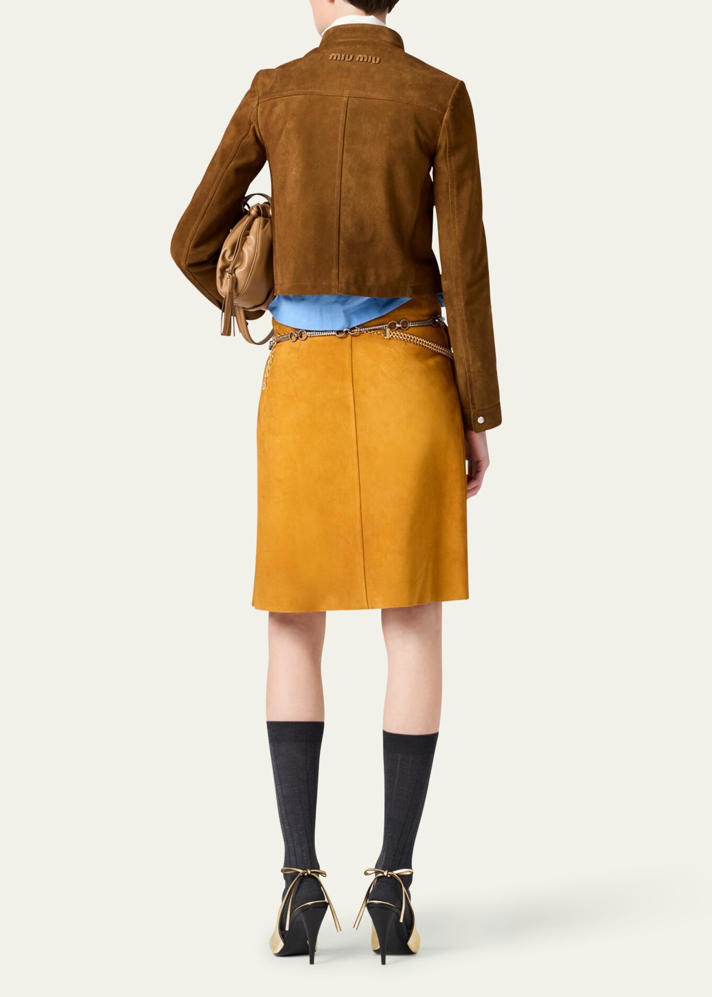 Long Sleeve Zip Up Jacket With Collar - 3