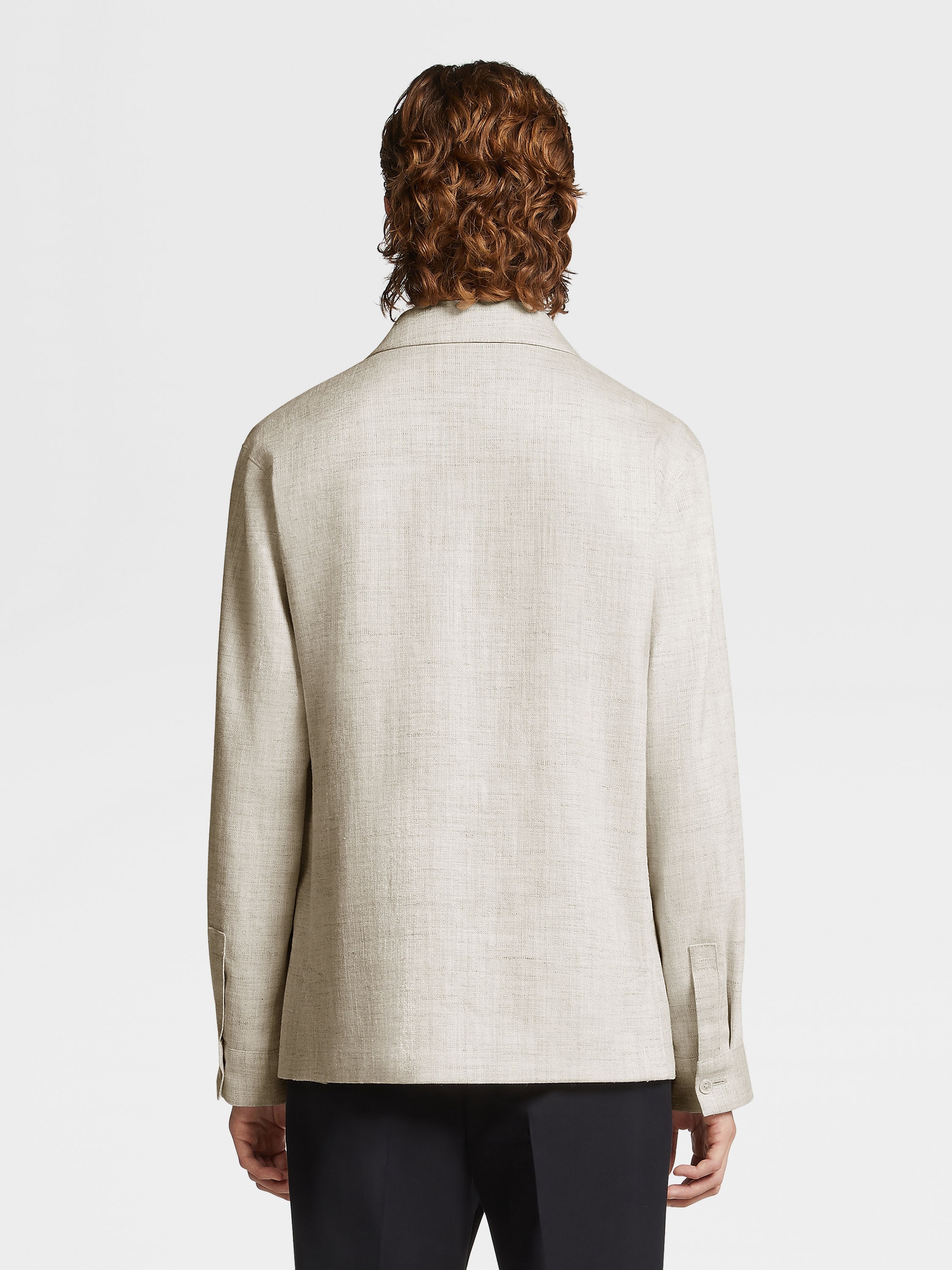SILK AND LINEN BLEND ALPE CHORE JACKET - 5