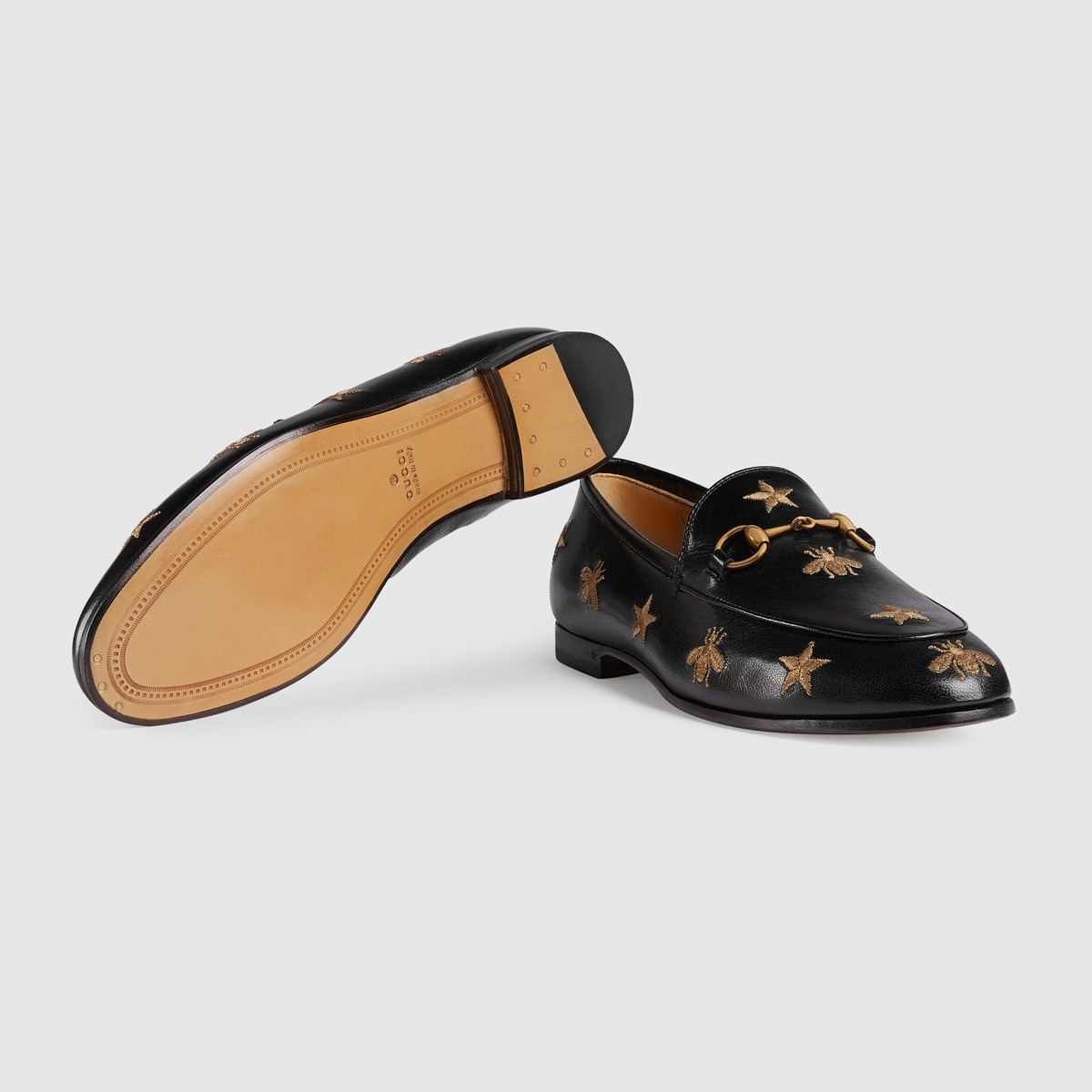 Gucci Jordaan embroidered leather loafer - 5