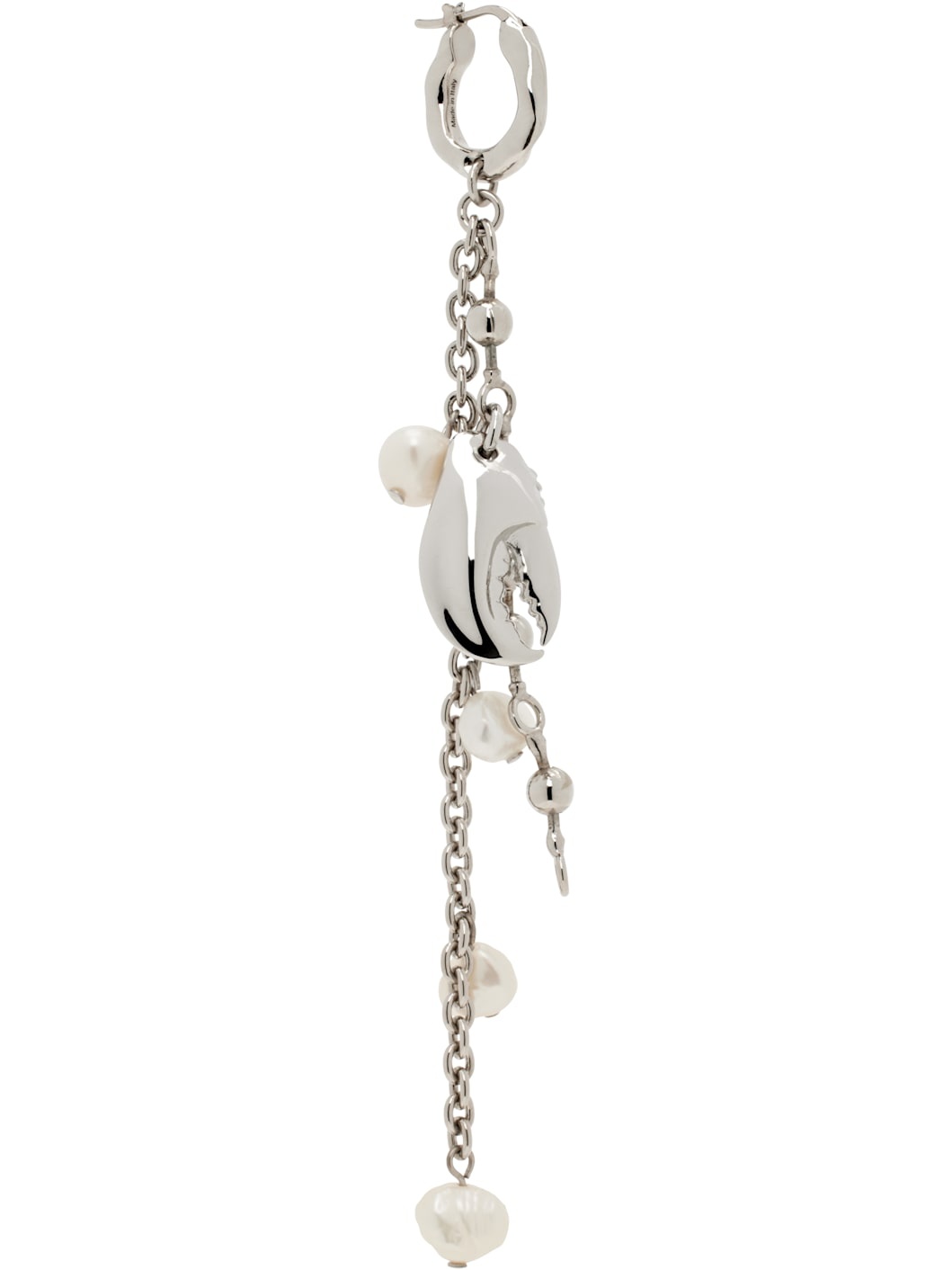 Silver Claw Charm Single Earring - 2