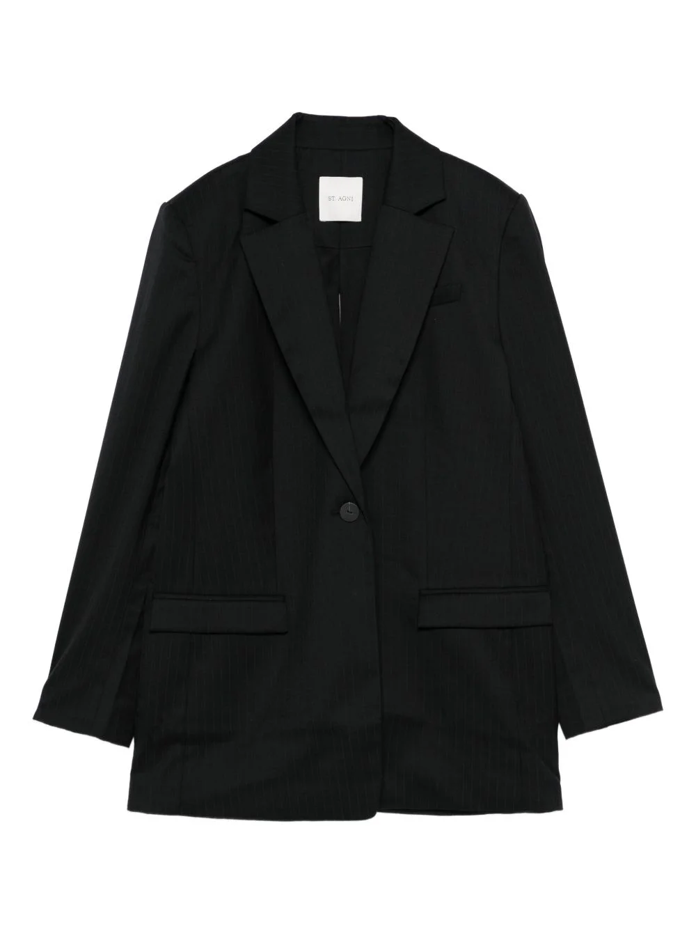 pinstriped split-detail blazer - 1