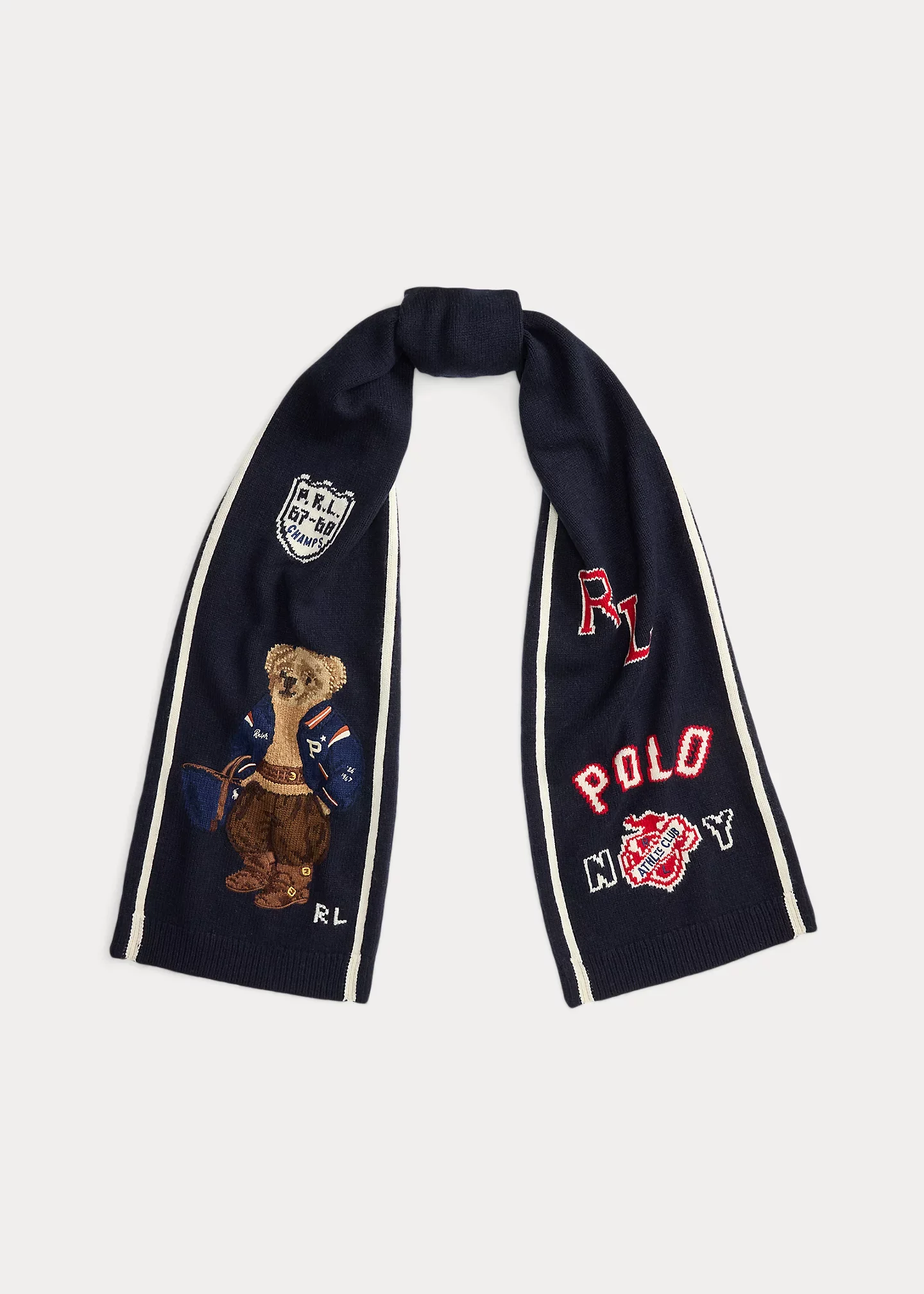 Polo Bear Graphic Wool-Blend Scarf - 1